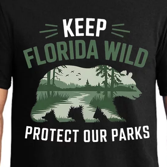 Keep Florida Wild Protect Our Parks Wildlife Graphic Pajama Set