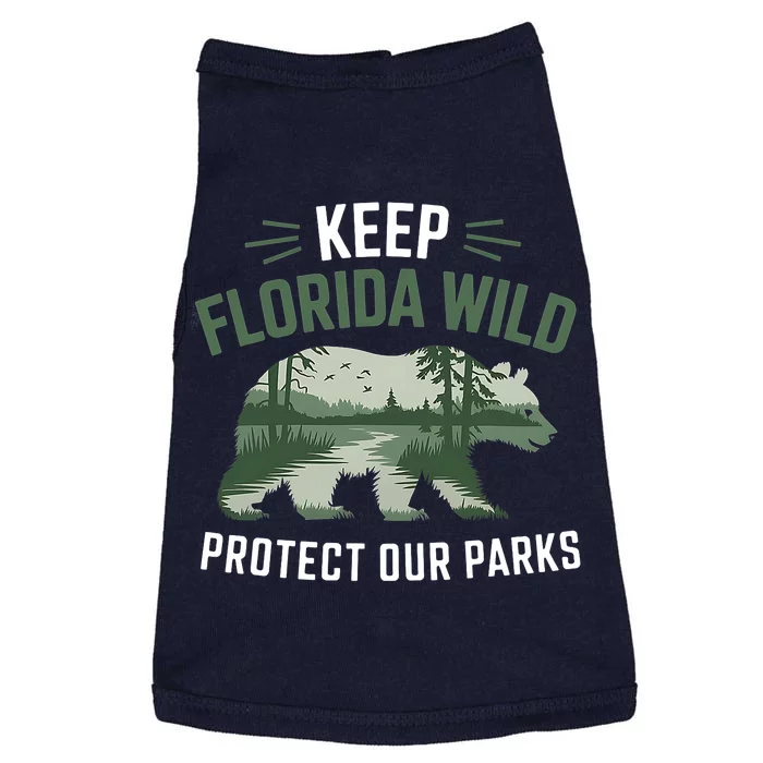 Keep Florida Wild Protect Our Parks Wildlife Graphic Doggie Tank