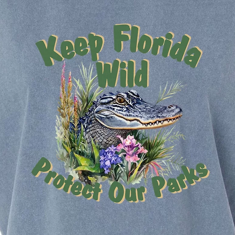 Keep Florida Wild Protect Florida Parks Garment-Dyed Women's Muscle Tee