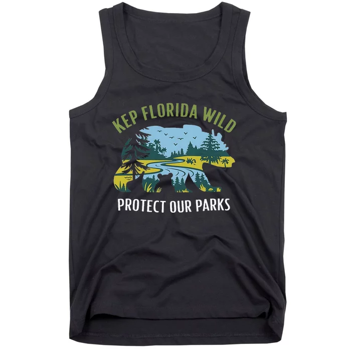 Keep Florida Wild Protect Our Parks Wildlife Tank Top