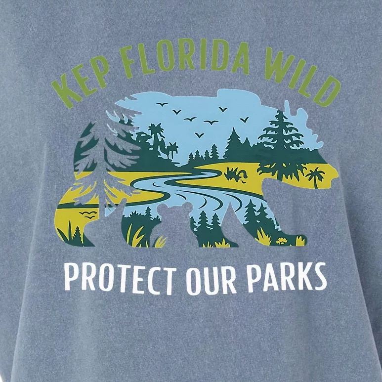 Keep Florida Wild Protect Our Parks Wildlife Garment-Dyed Women's Muscle Tee