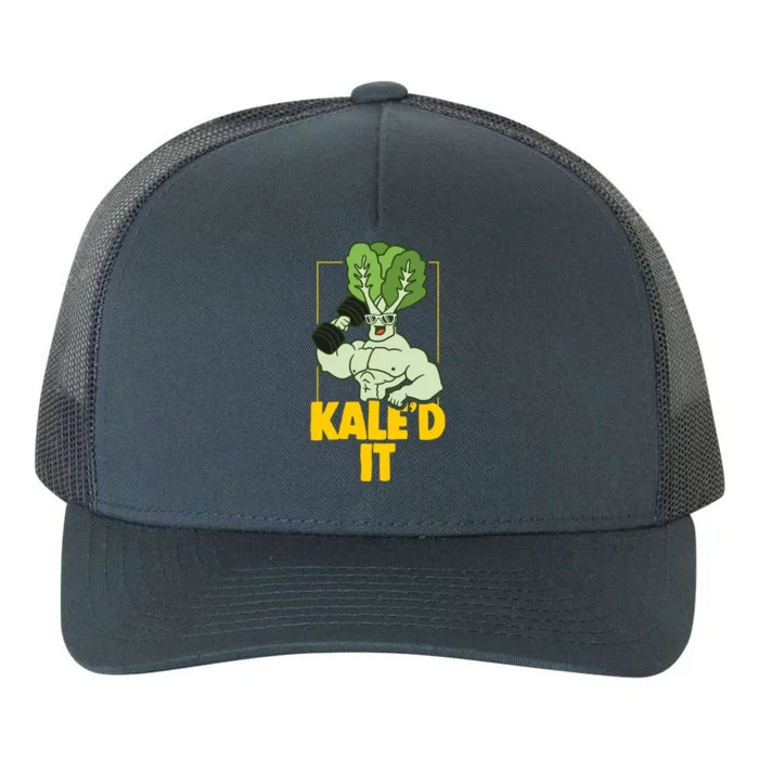 Kale Fitness Weightlifter Vegan Vegetarian Gift Yupoong Adult 5-Panel Trucker Hat