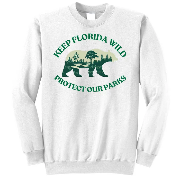 Keep Florida Wild Protect Our Parks Wildlife Graphic Sweatshirt