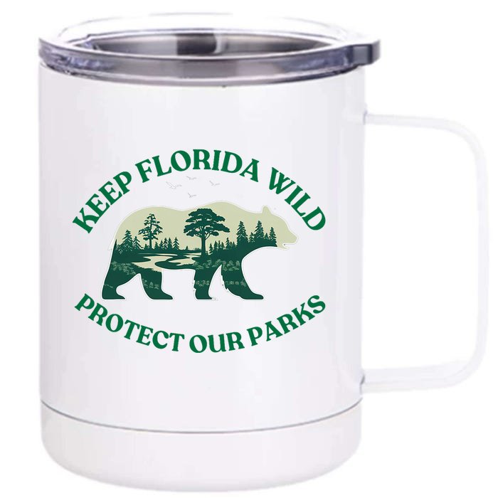 Keep Florida Wild Protect Our Parks Wildlife Graphic 12 oz Stainless Steel Tumbler Cup