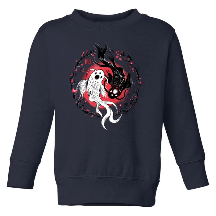 Koi Fish Ying Yang Japanese Toddler Sweatshirt