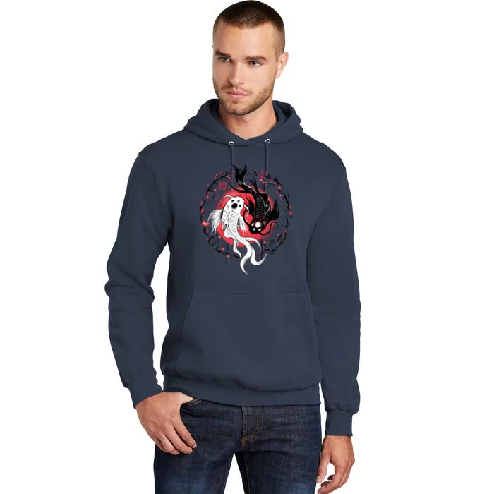 Koi Fish Ying Yang Japanese Tall Hoodie