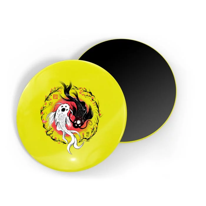 Koi Fish Ying Yang Japanese Magnet