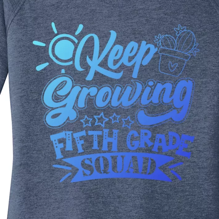 Keep Growing 5Th Fifth Grade Teacher Team Cool Gift Women's Perfect Tri Tunic Long Sleeve Shirt