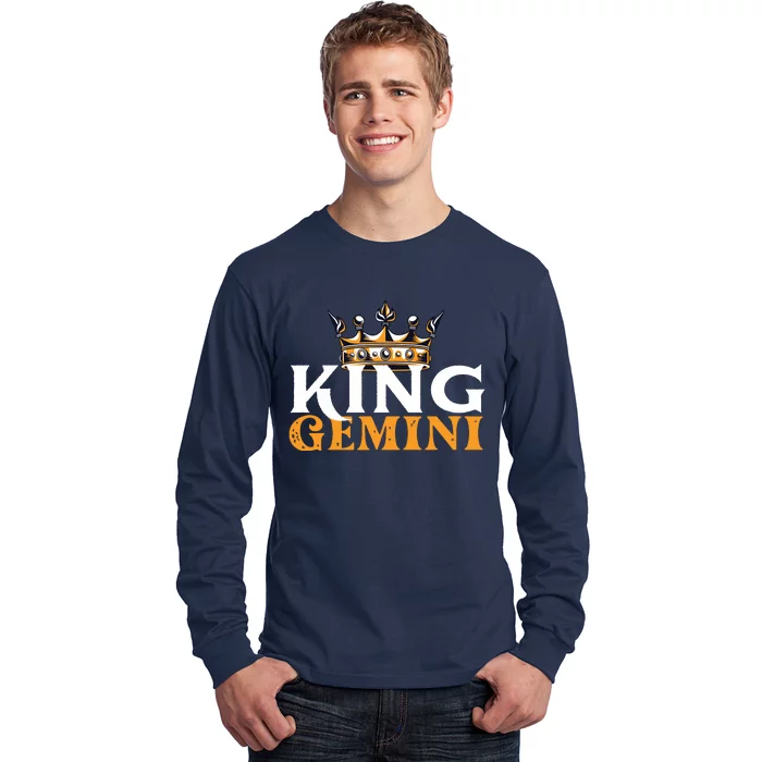 King Gemini Astrologer Astrology Zodiac Sign Horoscope Long Sleeve Shirt