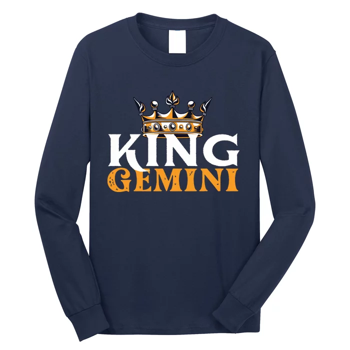 King Gemini Astrologer Astrology Zodiac Sign Horoscope Long Sleeve Shirt