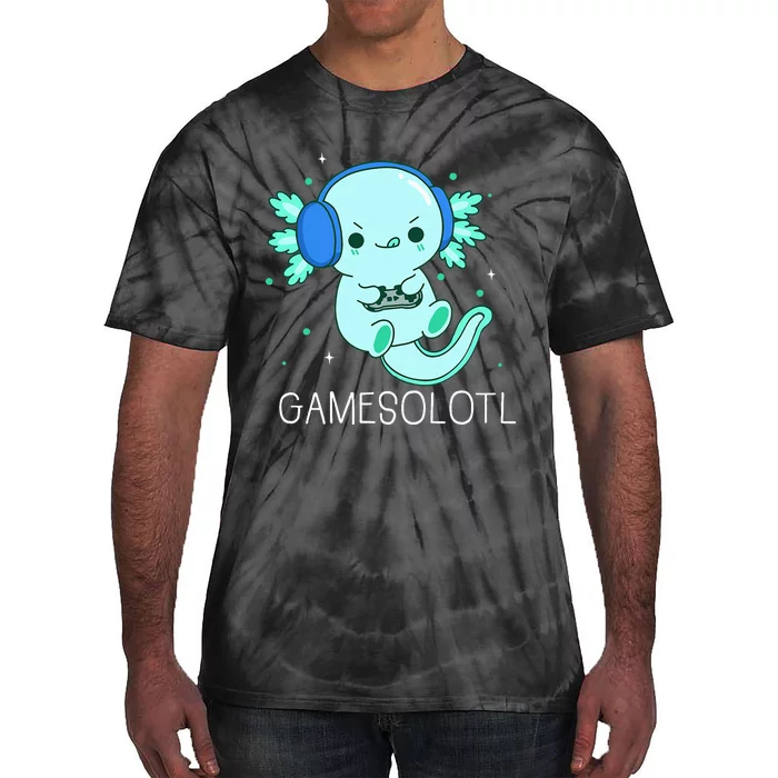 Kawaii Gamesolotl Axolotl Gamer Anime Gifts Tie-Dye T-Shirt