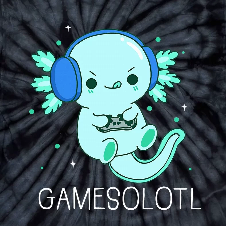 Kawaii Gamesolotl Axolotl Gamer Anime Gifts Tie-Dye T-Shirt