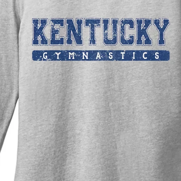 Kentucky Gymnastics Blue Womens CVC Long Sleeve Shirt