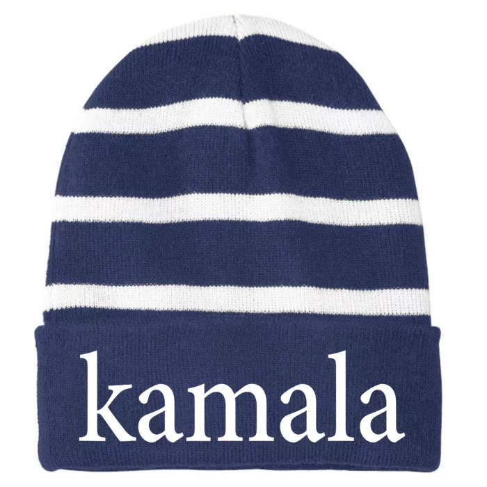 Kamala Green Brat 2024 Striped Beanie with Solid Band