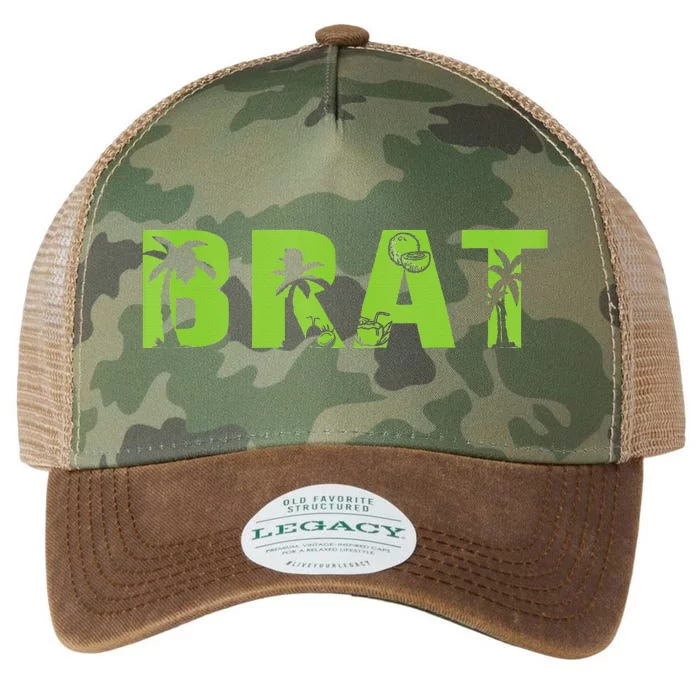 Kamala Green Brat Coconut Tree Summer Vibes Legacy Tie Dye Trucker Hat