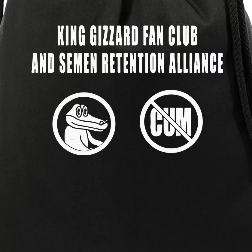 King Gizzard Club And Semen Retention Alliance Drawstring Bag