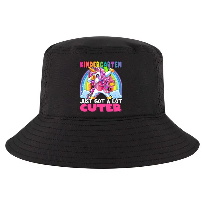 Kindergarten Got Cuter Dabbing Unicorn Back To School Cool Comfort Performance Bucket Hat