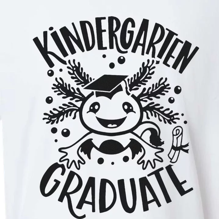 Kindergarten Graduate Cute Axolotl Design Sueded Cloud Jersey T-Shirt