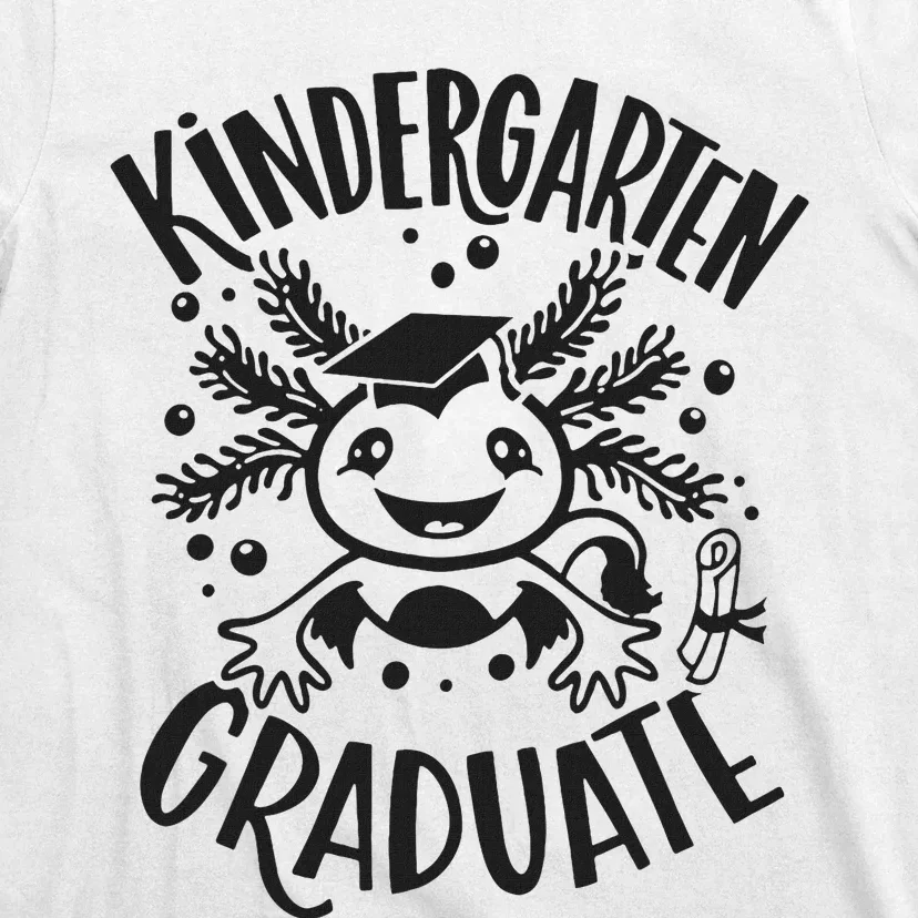 Kindergarten Graduate Cute Axolotl Design T-Shirt