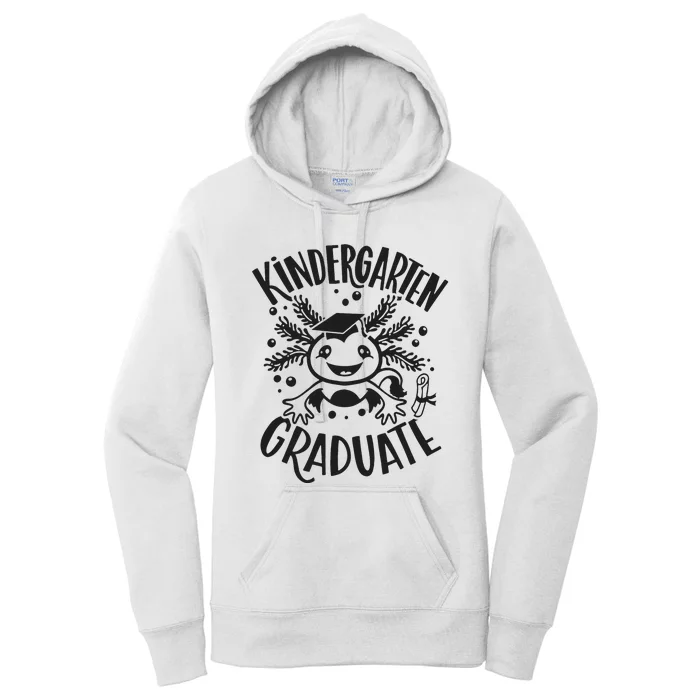 Kindergarten Graduate Cute Axolotl Design Women's Pullover Hoodie