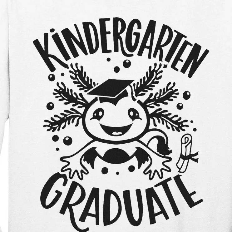 Kindergarten Graduate Cute Axolotl Design Tall Long Sleeve T-Shirt