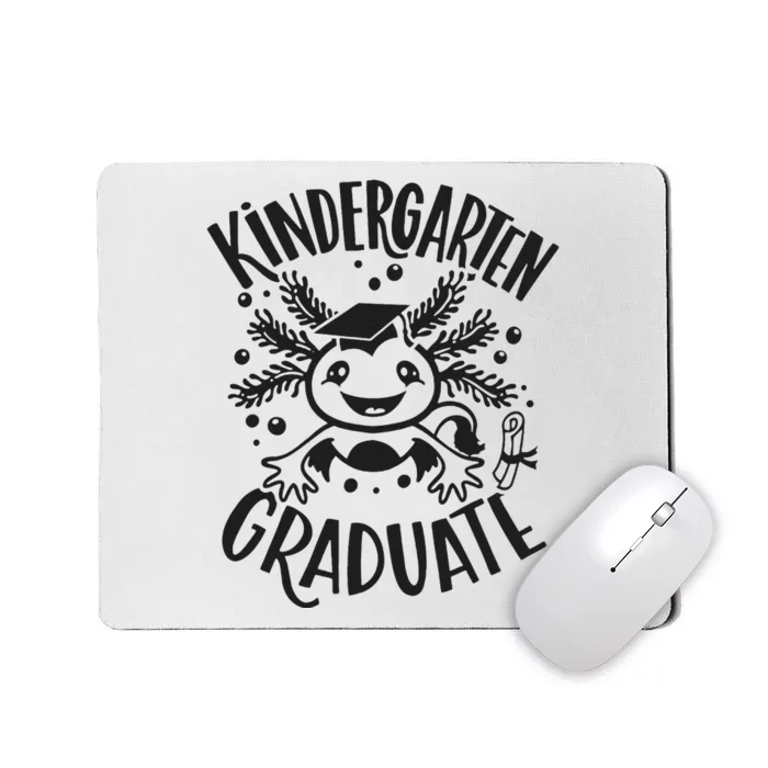 Kindergarten Graduate Cute Axolotl Design Mousepad