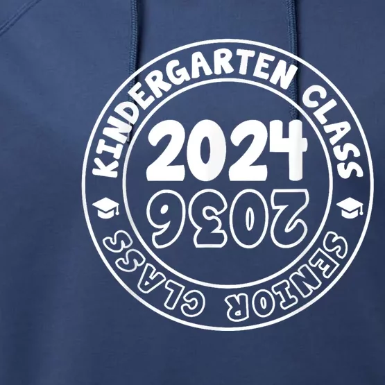 Kindergarten Graduation Class Of 2024 Senior Class Of 2036 Performance Fleece Hoodie