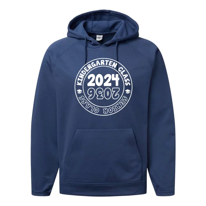 Kindergarten Graduation Class Of 2024 Senior Class Of 2036 Performance Fleece Hoodie