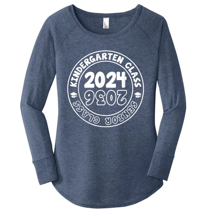 Kindergarten Graduation Class Of 2024 Senior Class Of 2036 Women's Perfect Tri Tunic Long Sleeve Shirt