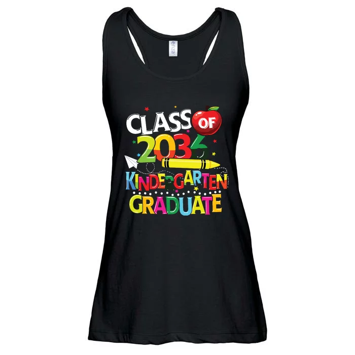 Kindergarten Graduate Class Of 2036 Last Day Of School Ladies Essential Flowy Tank