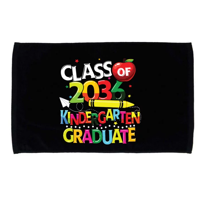 Kindergarten Graduate Class Of 2036 Last Day Of School Microfiber Hand Towel