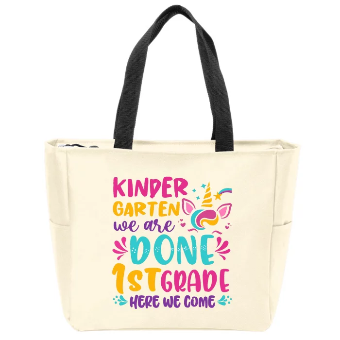 Kindergarten Graduation Cute Unicorn Class Zip Tote Bag