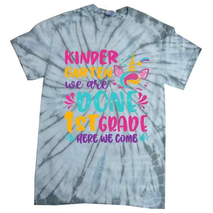 Kindergarten Graduation Cute Unicorn Class Tie-Dye T-Shirt