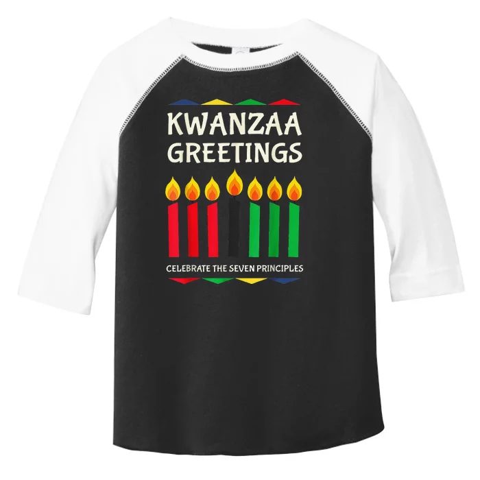 Kwanzaa Greetings Candles African American Toddler Fine Jersey T-Shirt