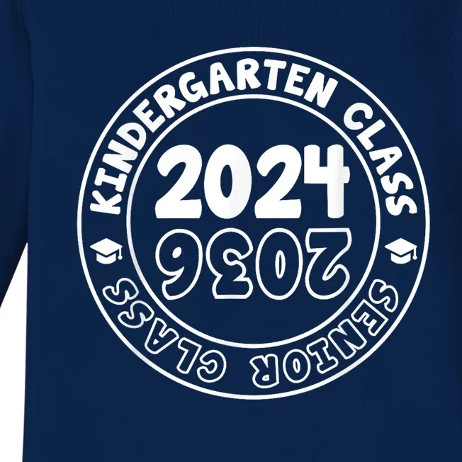 Kindergarten Graduation Class Of 2024 Senior Class Of 2036 Baby Long Sleeve Bodysuit