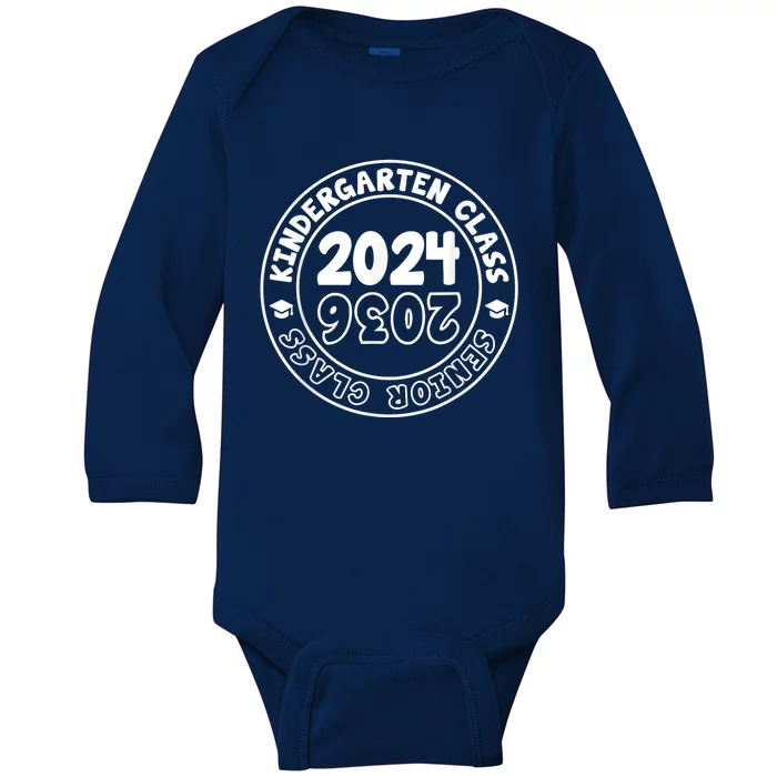 Kindergarten Graduation Class Of 2024 Senior Class Of 2036 Baby Long Sleeve Bodysuit