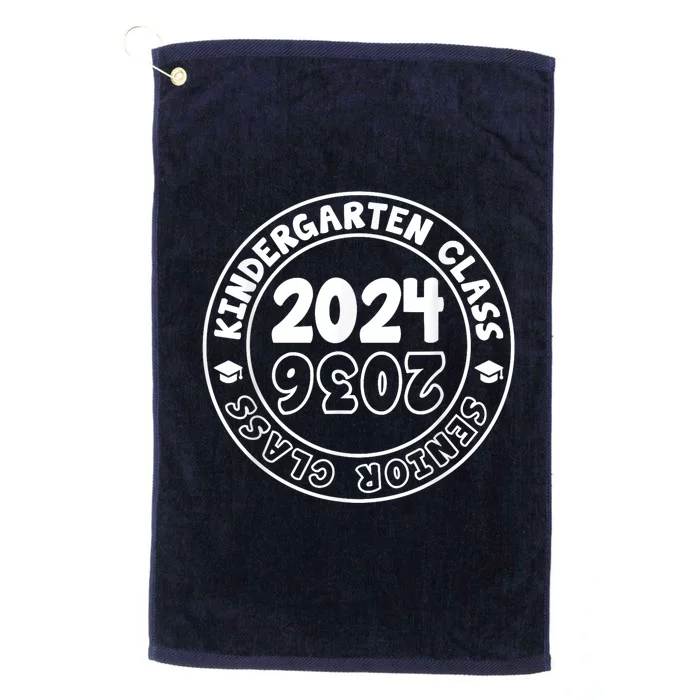 Kindergarten Graduation Class Of 2024 Senior Class Of 2036 Platinum Collection Golf Towel