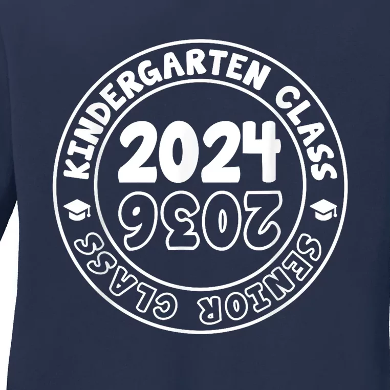 Kindergarten Graduation Class Of 2024 Senior Class Of 2036 Ladies Long Sleeve Shirt