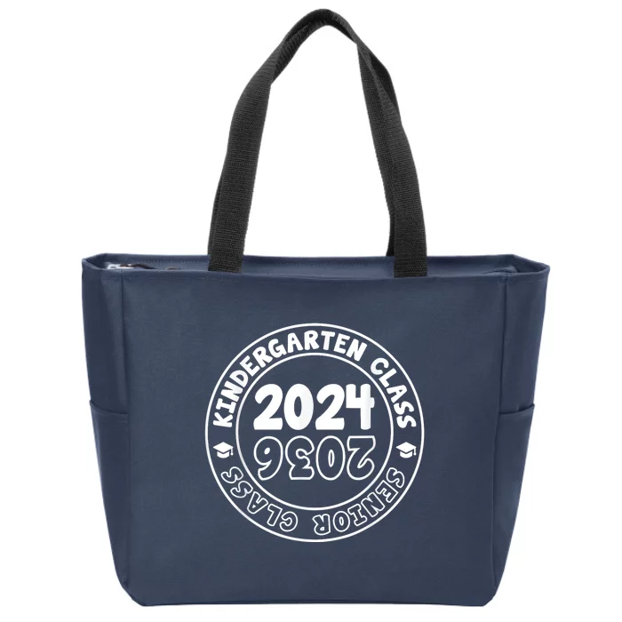 Kindergarten Graduation Class Of 2024 Senior Class Of 2036 Zip Tote Bag