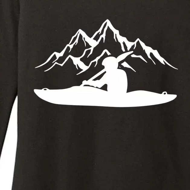 Kayaking Gift Design Outdoors Kayak And Mountains Gift Womens CVC Long Sleeve Shirt