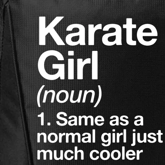 Karate Girl Definition Funny & Sassy Sports Martial Arts City Backpack