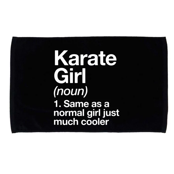 Karate Girl Definition Funny & Sassy Sports Martial Arts Microfiber Hand Towel