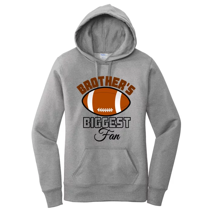 Kids Game Day American Football Brothers Biggest Fan Gift Women's Pullover Hoodie