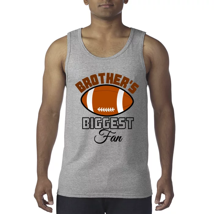 Kids Game Day American Football Brothers Biggest Fan Gift Tank Top