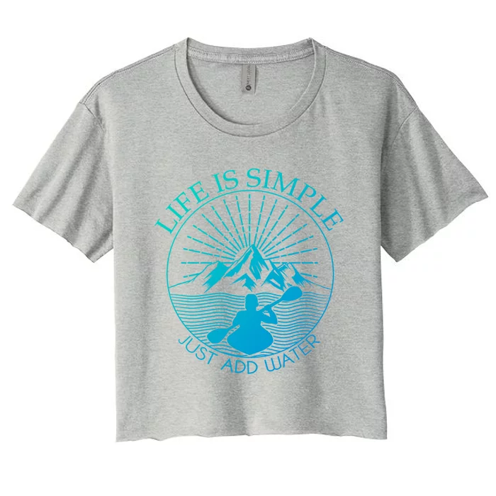 Kayaking Gift Design Outdoors Kayak Add Water Gift Women's Crop Top Tee