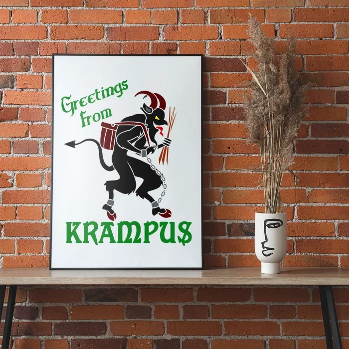 Krampus Greetings From Krampus Christmas Poster