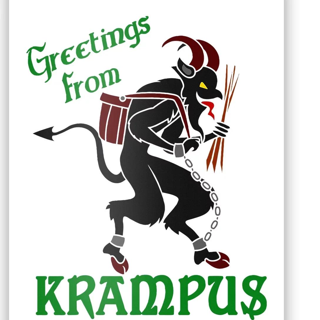 Krampus Greetings From Krampus Christmas Poster