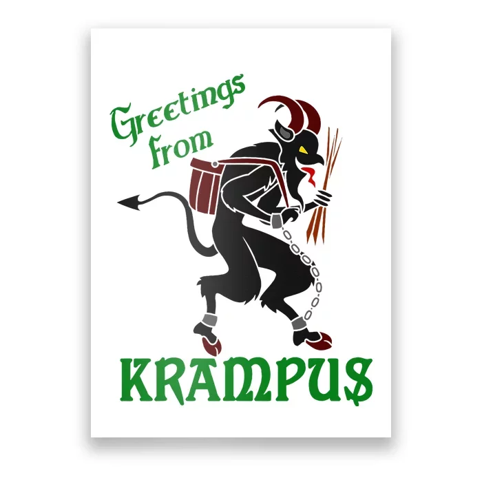 Krampus Greetings From Krampus Christmas Poster