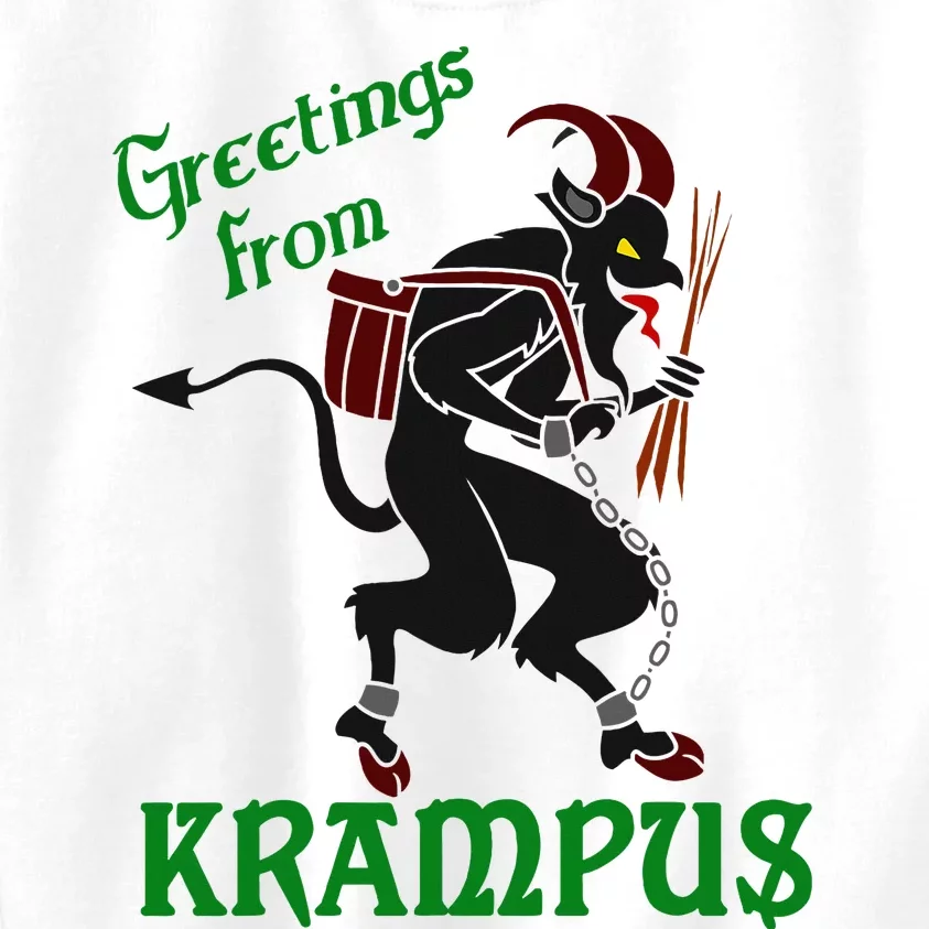 Krampus Greetings From Krampus Christmas Kids Sweatshirt