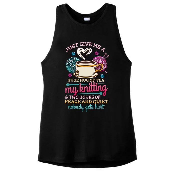 Knitting Gift For Knitter Ladies Tri-Blend Wicking Tank